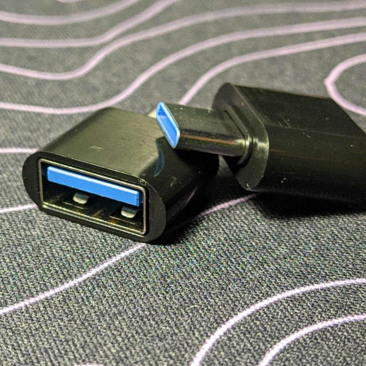 Адаптер , переходник OTG type-c USB черный / белый