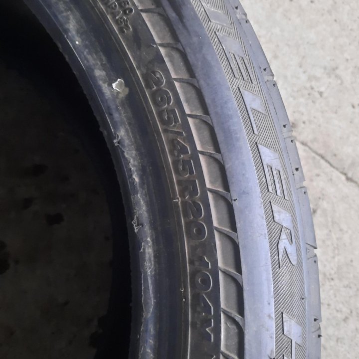 Bridgestone 265/45/20, 1шина