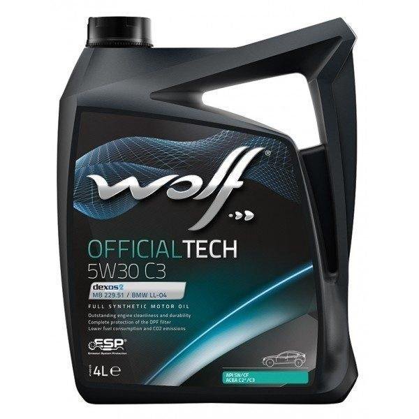 Моторное масло Wolf Officialtech 5W30 4л