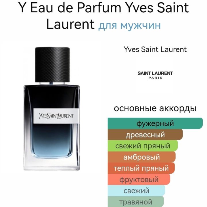 Y Eau de Parfum Yves Saint Laurent парфюм