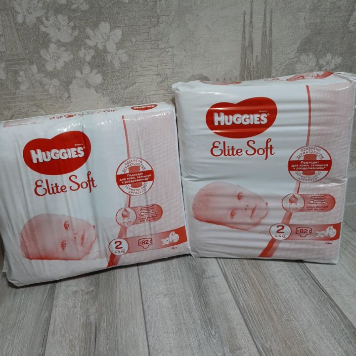 Huggies подгузники Elite Soft 2 (4-6 кг)