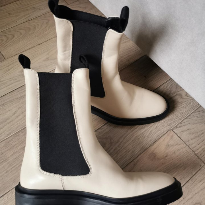 Ботинки челси Massimo Dutti кожаные