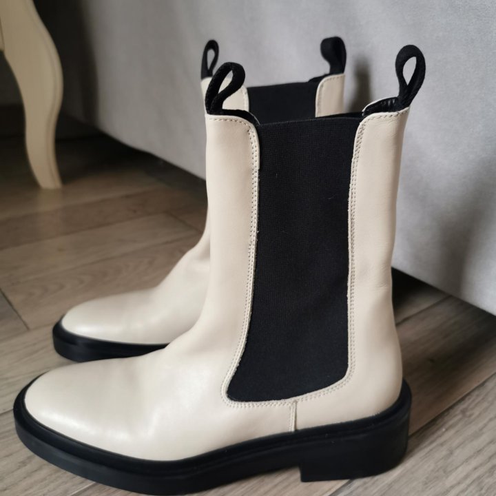 Ботинки челси Massimo Dutti кожаные