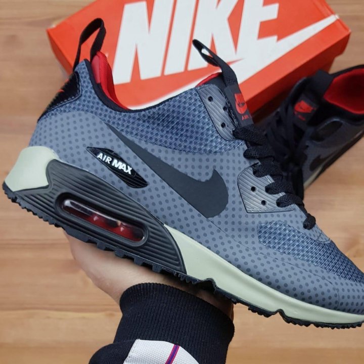 ☑Мужские Nike Air Max 90 Mid Grey новые