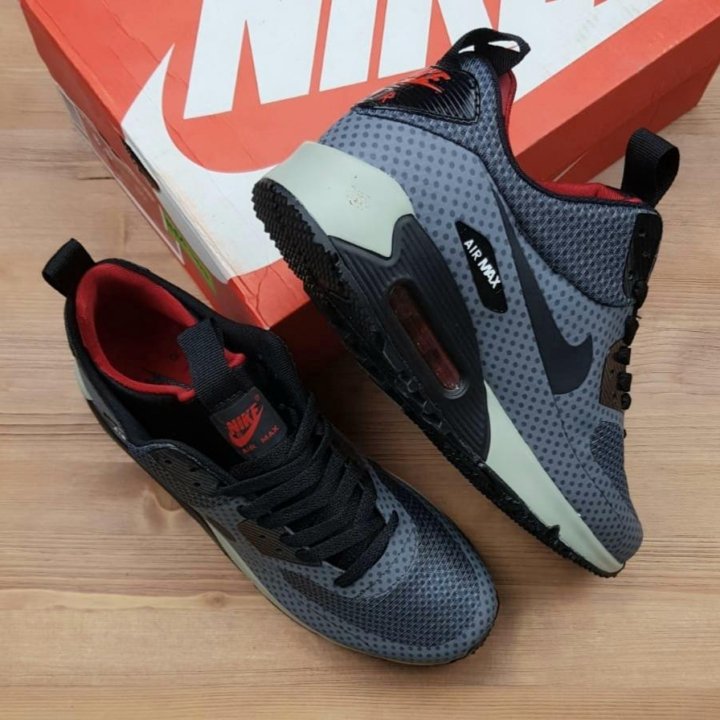 ☑Мужские Nike Air Max 90 Mid Grey новые