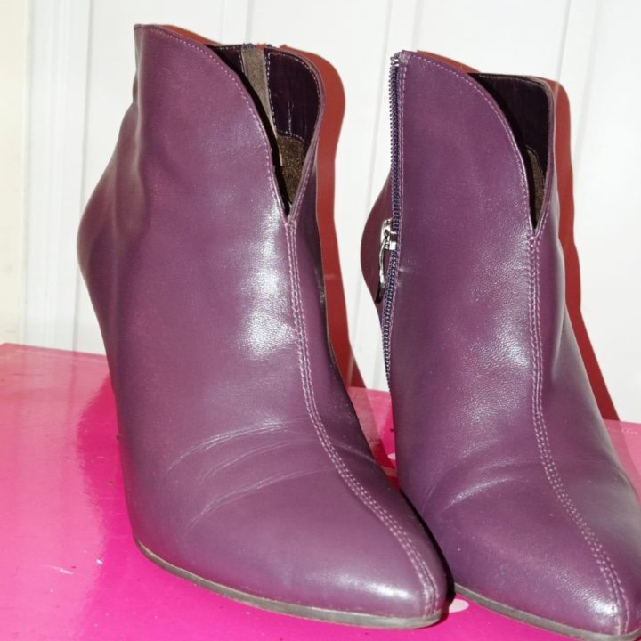 Ботильоны, кожа