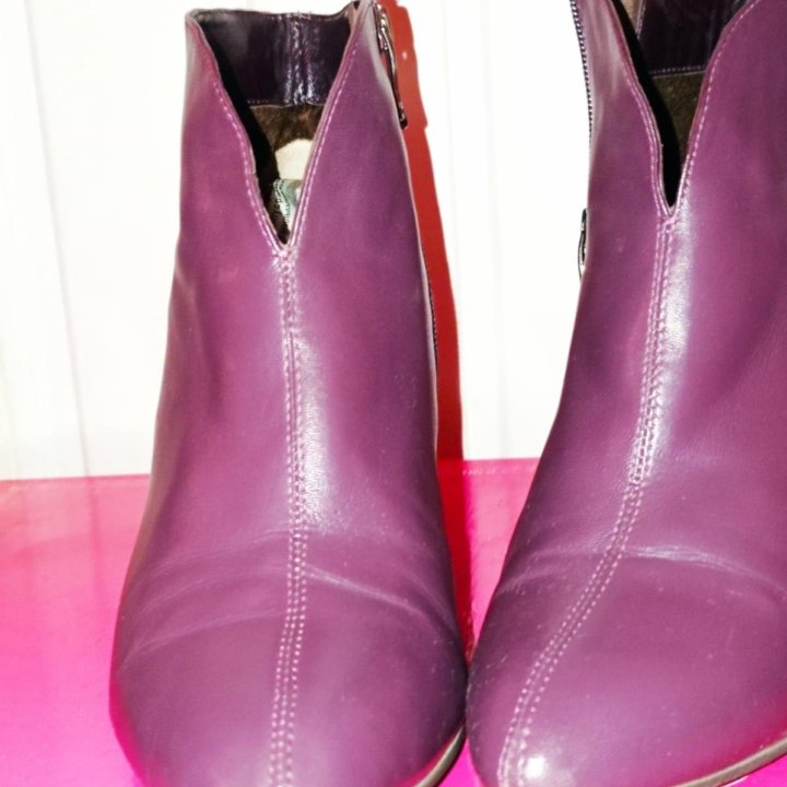 Ботильоны, кожа