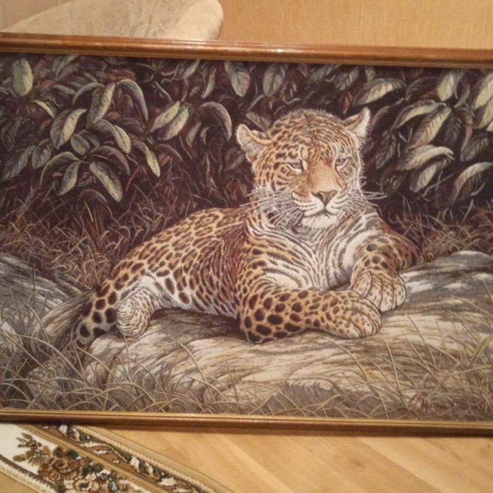 Картина гобелен Леопард