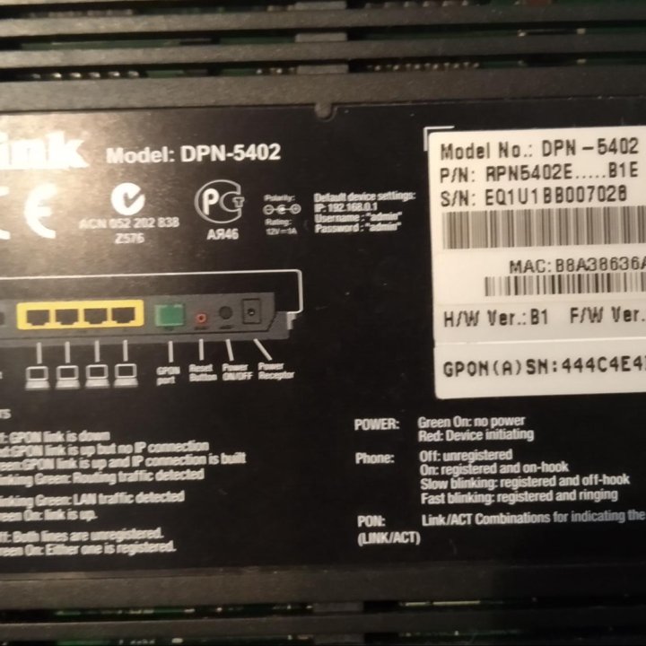 Абонентский голосовой шлюз gpon ONT с 1 gpon