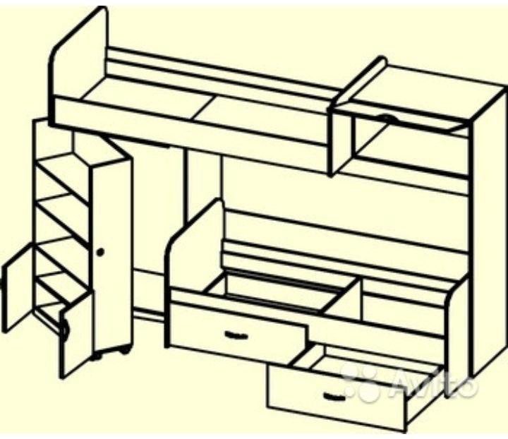 2 ярусная кровать