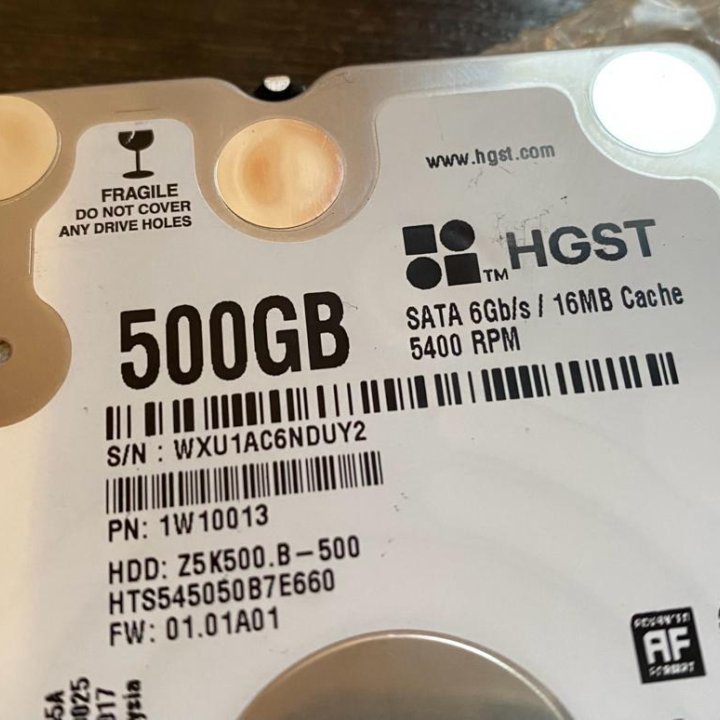 Ноутбучный диск HGST 500Gb Wind10