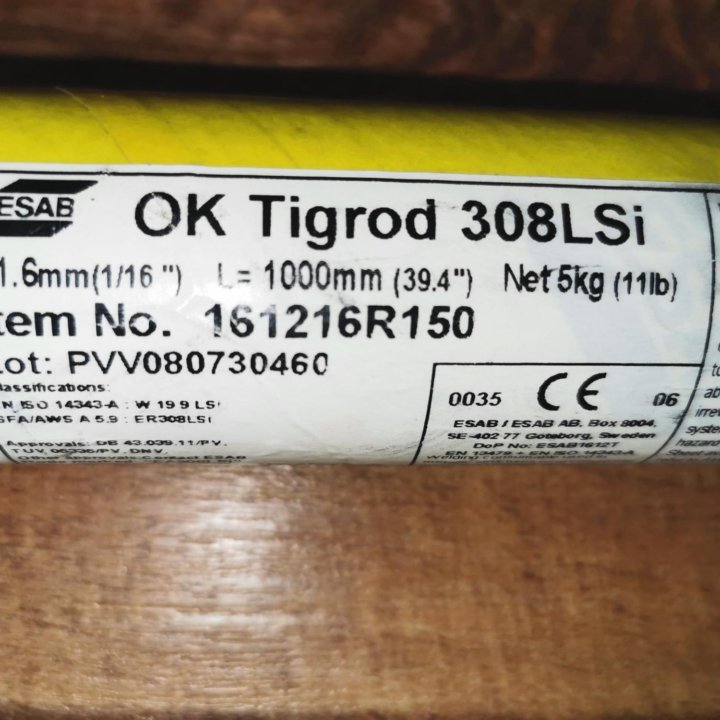 Присадка нерж. ESAB OK Tigrod 308LSi d1.6 - 5 кг.