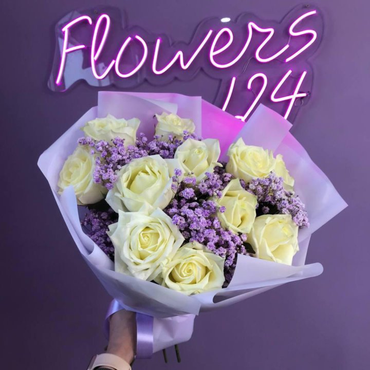 Белые розы от Flowers124