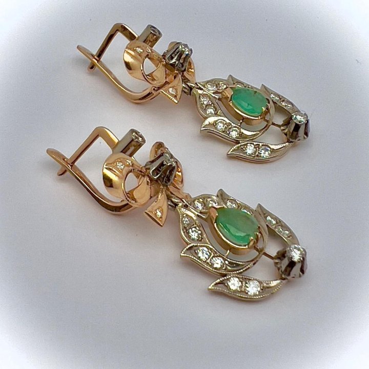  Серьги золотые