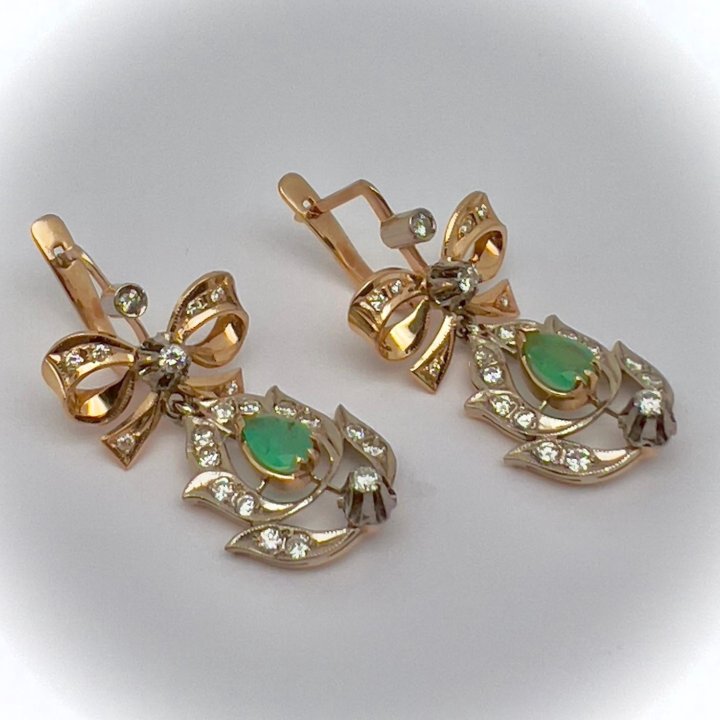  Серьги золотые