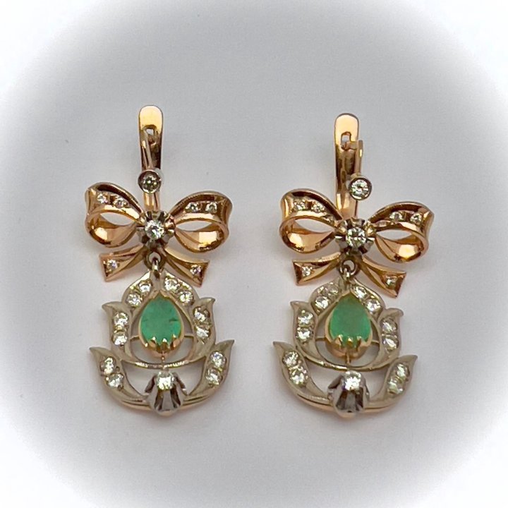  Серьги золотые