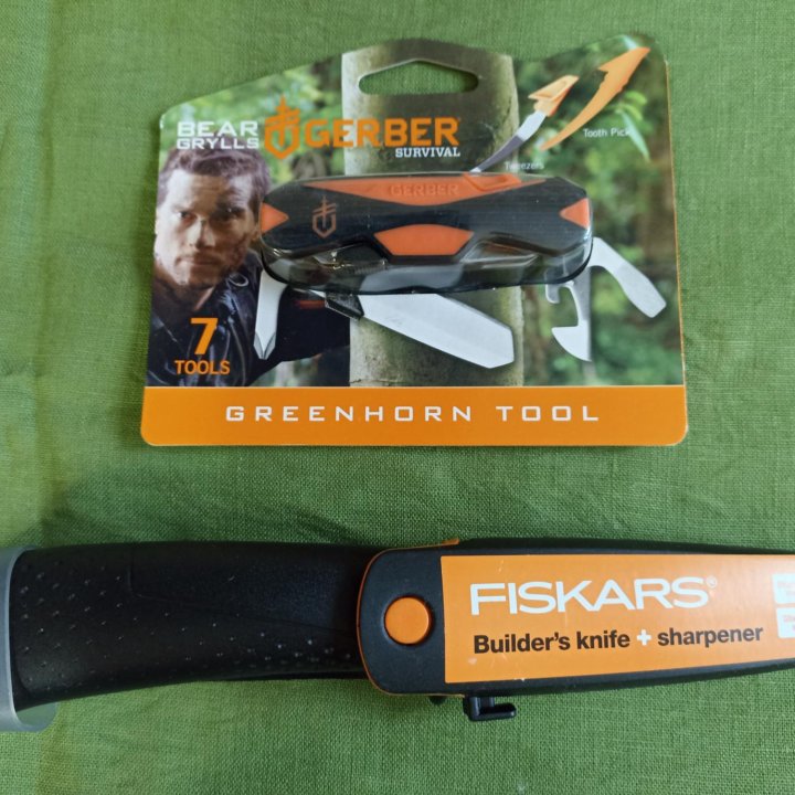 Набор: нож Fiskars Фискарс + мультитул Gerber