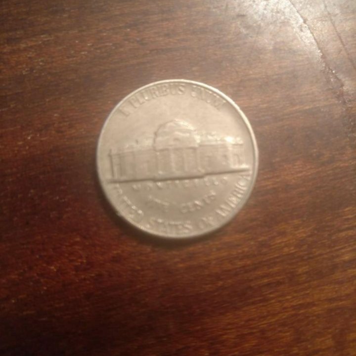 Монета liberty five cents 1990