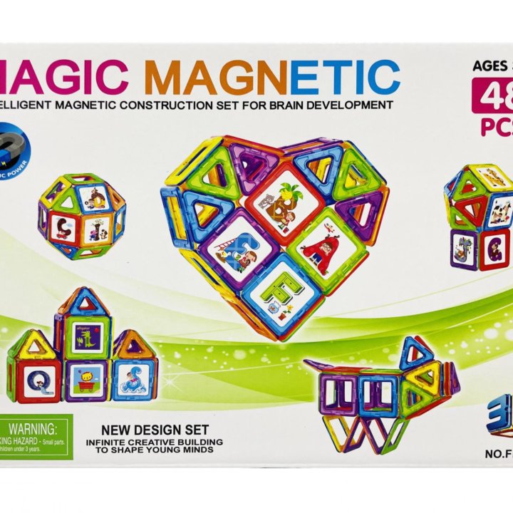 Конструктор магнитный Magic Magnetc 48 элементов