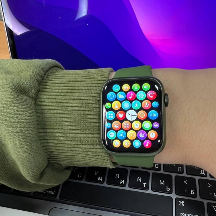 Apple Watch 8 S Mini 41 mm Хаки в Магазине