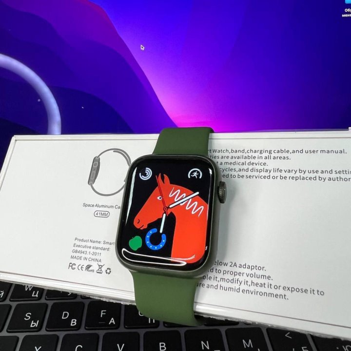 Apple Watch 8 S Mini 41 mm Хаки в Магазине