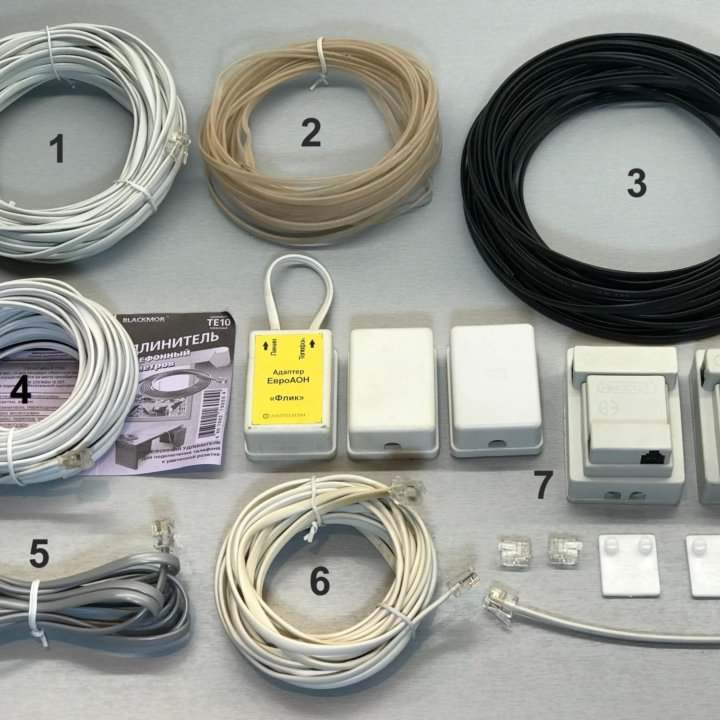 Удлинители, кабели, провода, розетки для телефона
