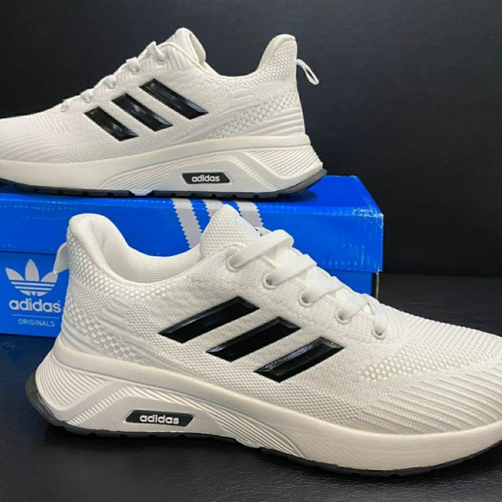 Кроссовки Adidas бег артикул 925 белая сетка