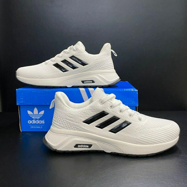 Кроссовки Adidas бег артикул 925 белая сетка