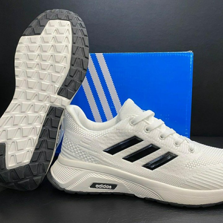 Кроссовки Adidas бег артикул 925 белая сетка