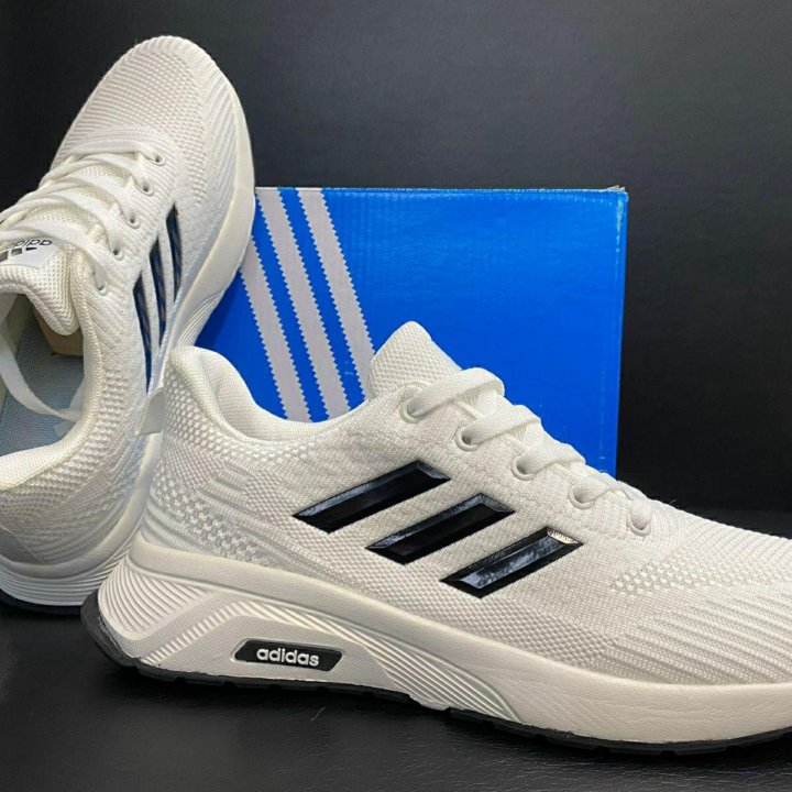 Кроссовки Adidas бег артикул 925 белая сетка