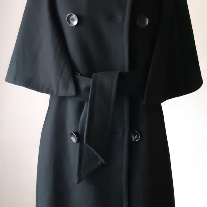 Пальто Diane von Furstenberg шерсть черное р.40-42