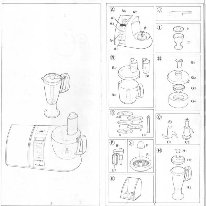 Кухонный комбайн Moulinex Genius 2000 L21 (з/ч)