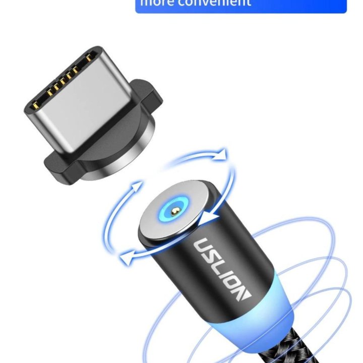 Магнитный USB кабель Type-C/Lightning/Micro-USB