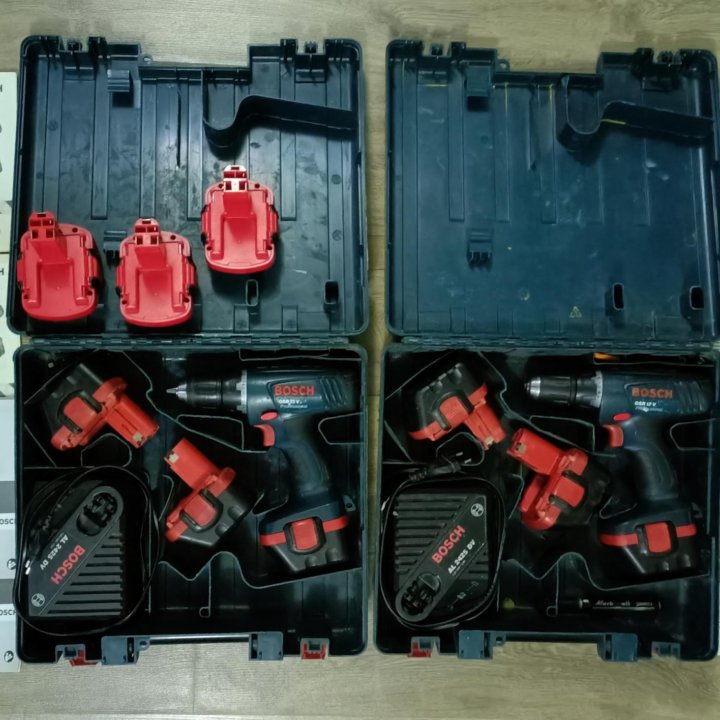 Шуруповерт Bosch 2 шт. GSR 12V