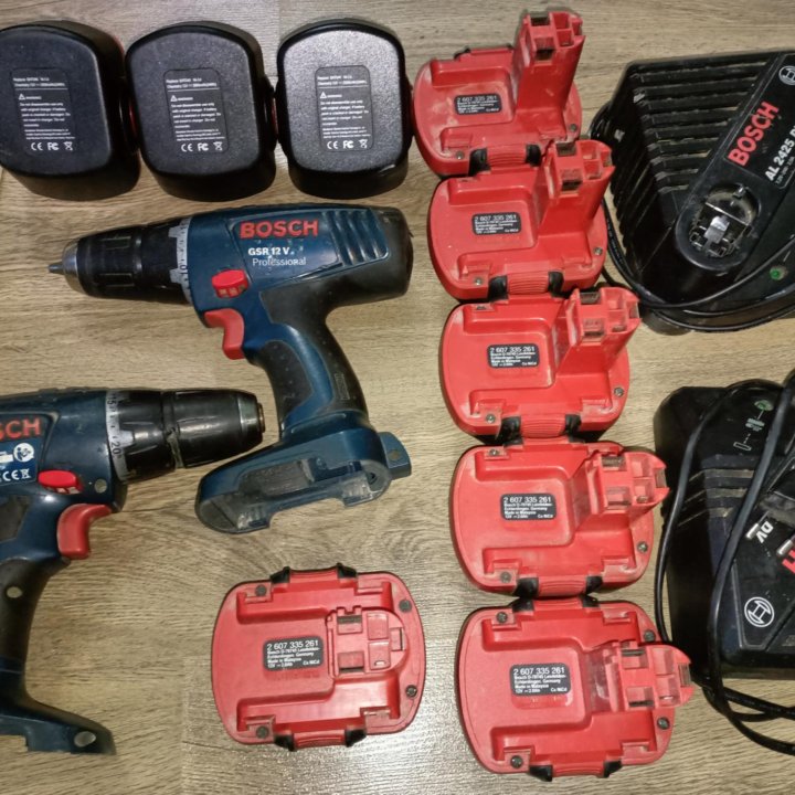 Шуруповерт Bosch 2 шт. GSR 12V