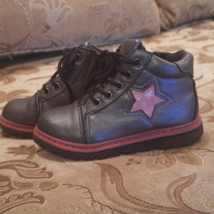 Ботинки для девочки весна-осень. Натуральная кожа.