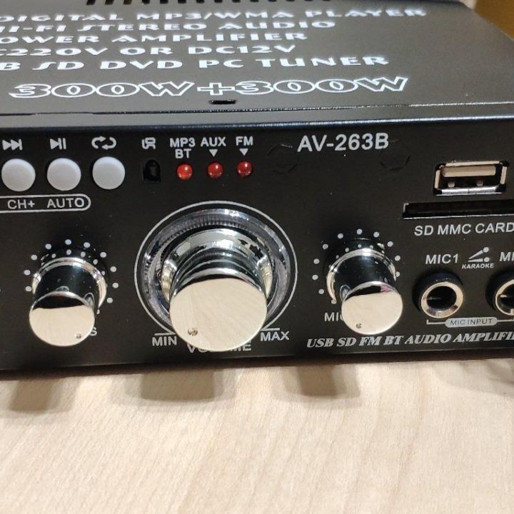 Усилитель мощности HiFi BT USB AUX AV-263B