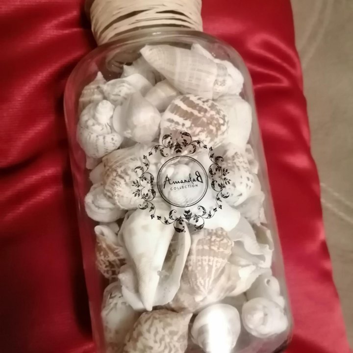 Декоративная бутылка с ракушками Стокманн