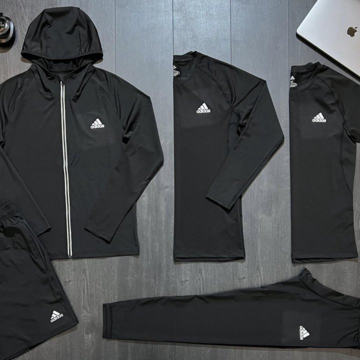 Тренировочный компрессионный костюм adidas 5 в 1