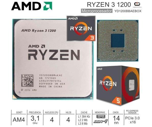 Процессор AMD Ryzen 3 1200 AM4 (4x3.4Ггц)