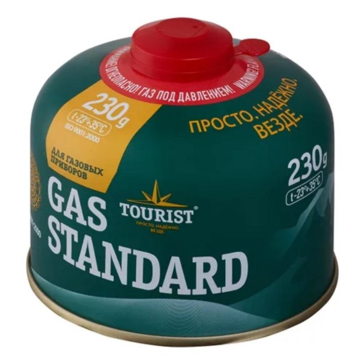 Газовый баллон TOURIST GAS STANDARD, резьба, 230г