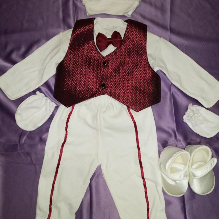 костюм с жилеткой для мальчиков (0-3 месяца)