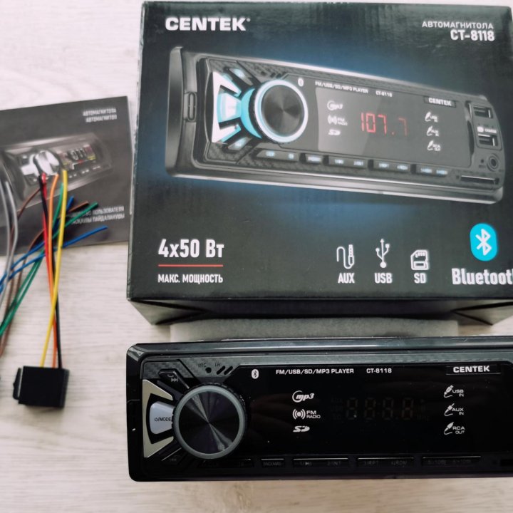 Автомагнитола Centek CT-8118 (4x50В) USB/MP3