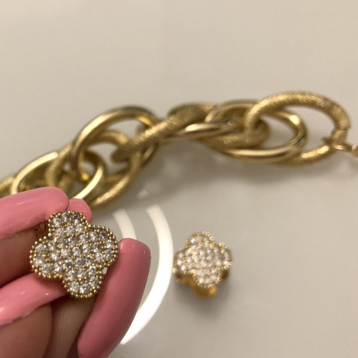 Серьги двусторонние