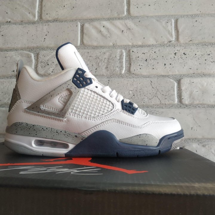 Кроссовки Nike air Jordan 4 retro белые р1