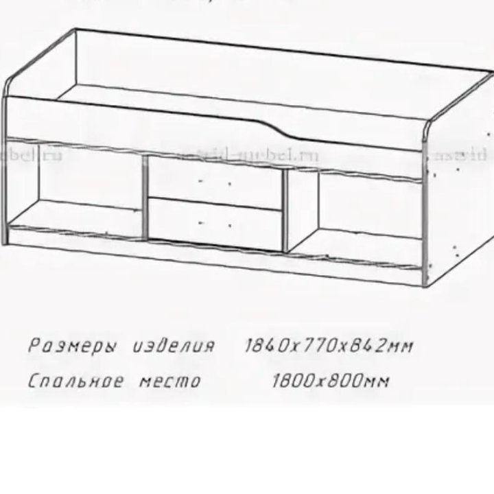 Новая кровать с ящиками 80*180 см