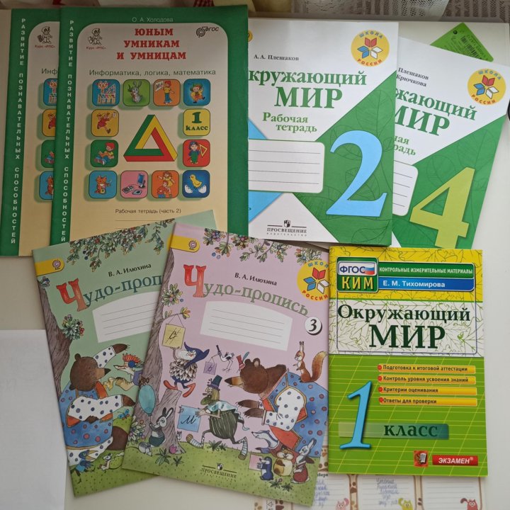 Много рабочих тетрадей 1-5 классы, тесты, к/карты