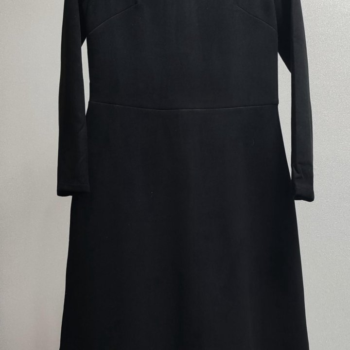 Платье черное экозамша