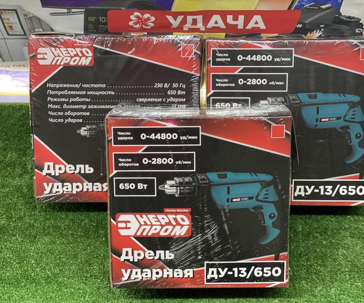 Электроинструмент Энергопром Дрель ударная ЭНЕРГОПРОМ Home Master ДУ-13/650