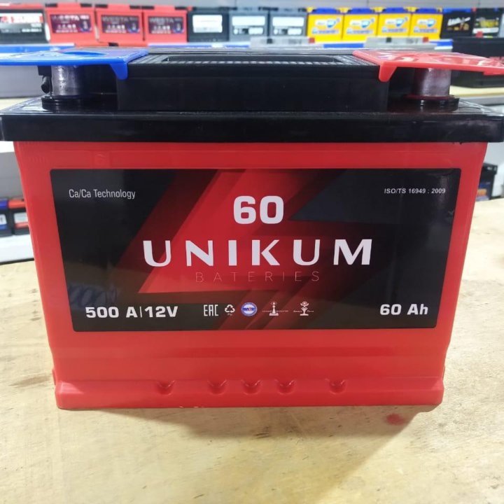 АККУМУЛЯТОР UNIKUM 6O Ач 500А